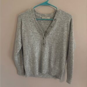 grey loft half button sweater